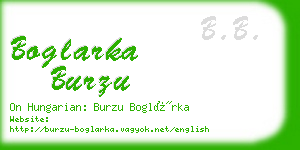 boglarka burzu business card